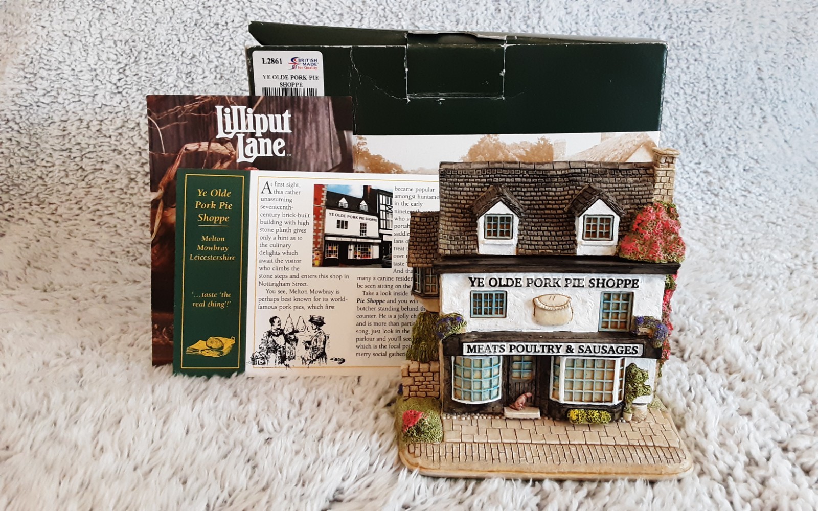 Lilliput Lane Ye Olde Pork Pie Shoppe L2861 Boxed With Deeds Great Condition