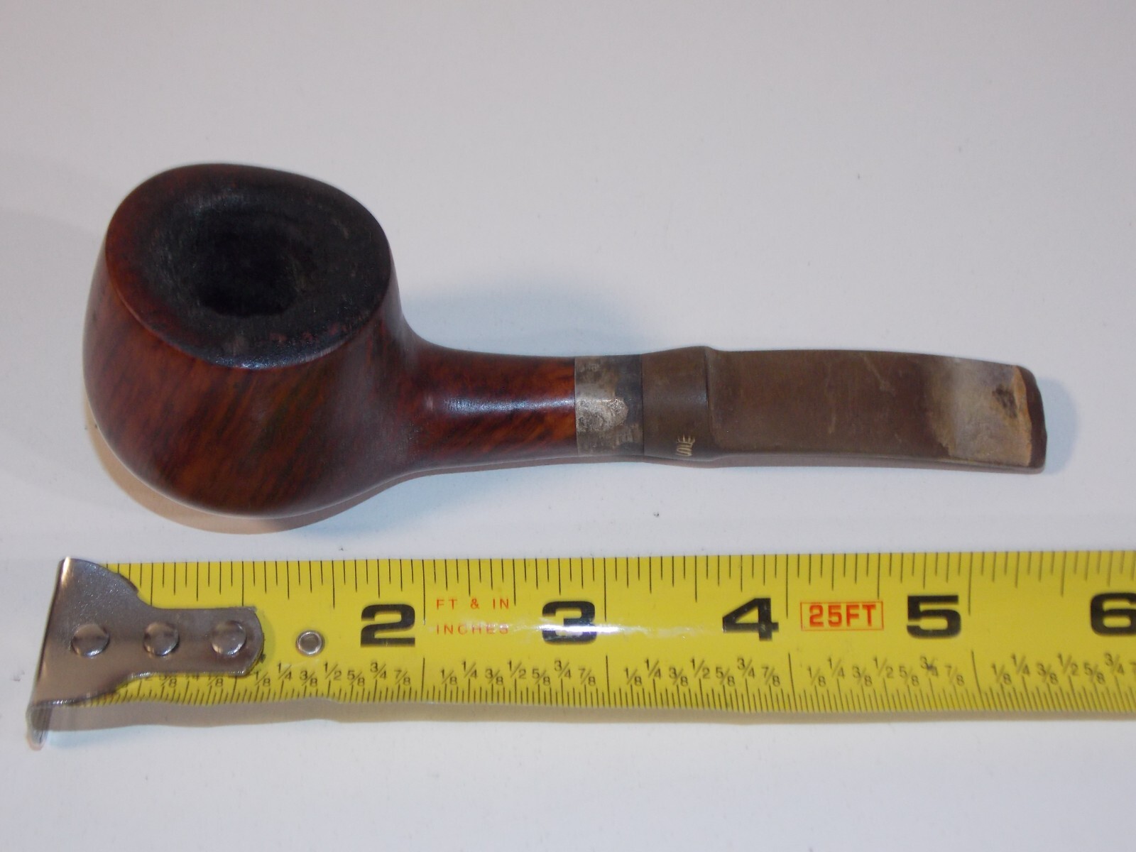 Vtg Stanwell 11 Made In Denmark Sterling Silver Band Smoking Tobacco Estate Pipe
