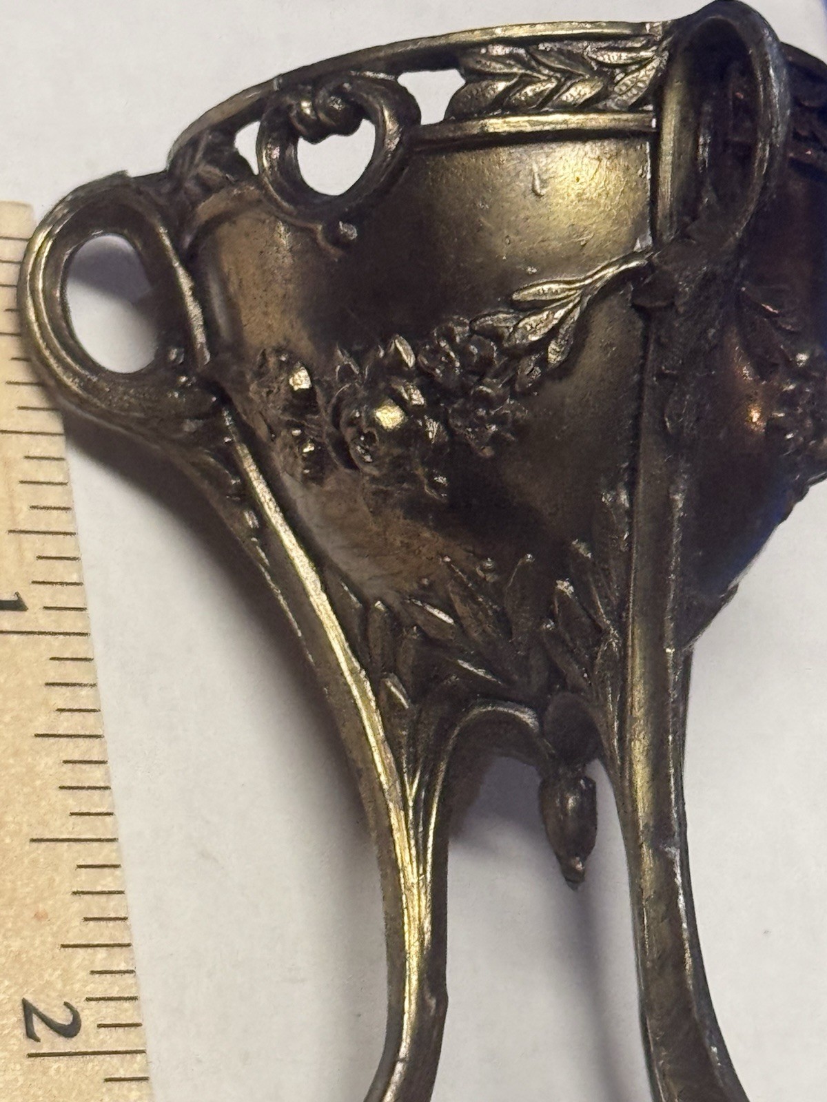 Antique 1920's Urn Style Incense Burner Base Bronze Brass Art Nouveau France