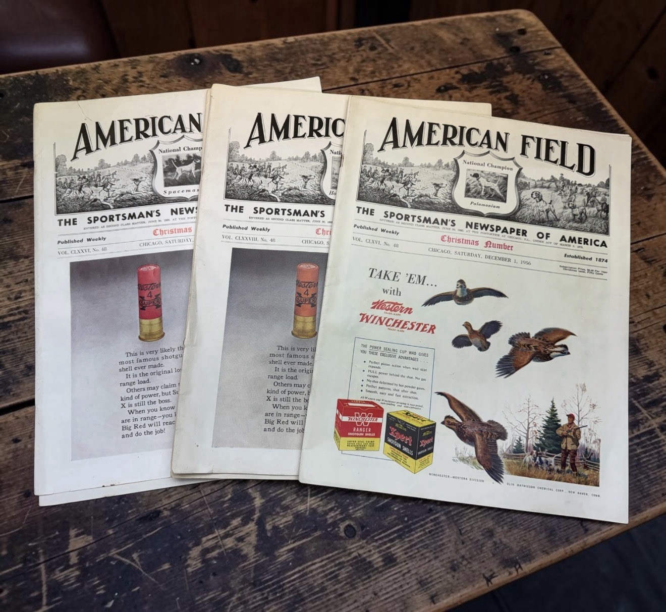 Vtg- Original Dec. 1956~1962 The American Field Sportmans Newspaper of America