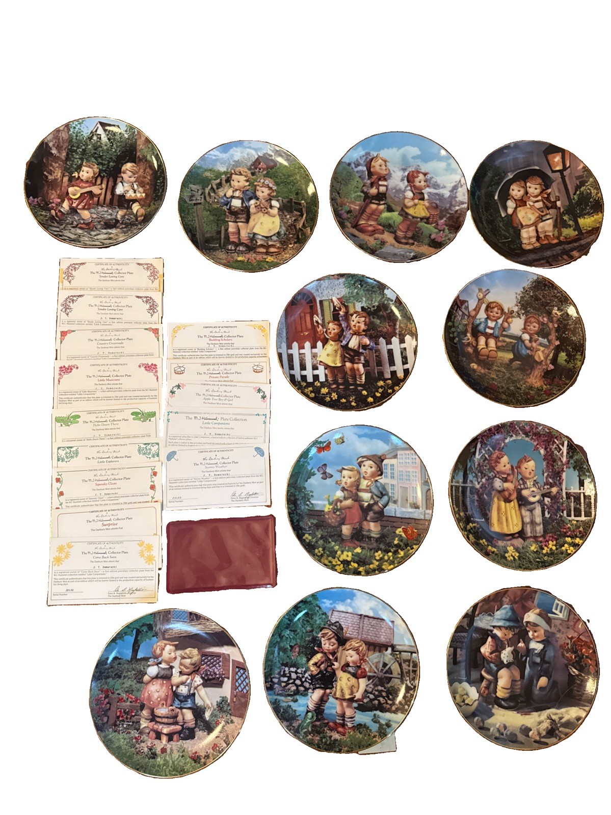 MJ Hummel Vintage Little Companions Collector Plates Lot Of 11