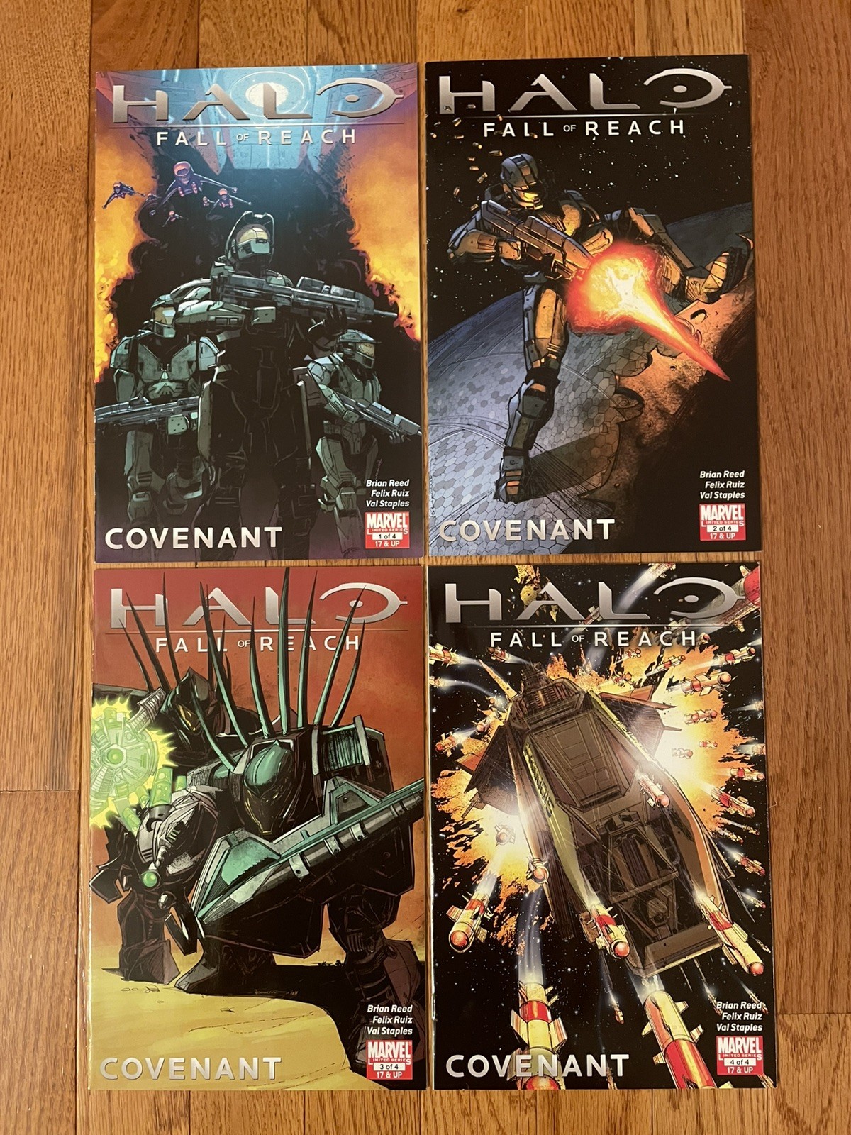 Halo Fall of Reach Covenant Lot / 1 2 3 4 / Marvel / 2010 / Full Set 1-4