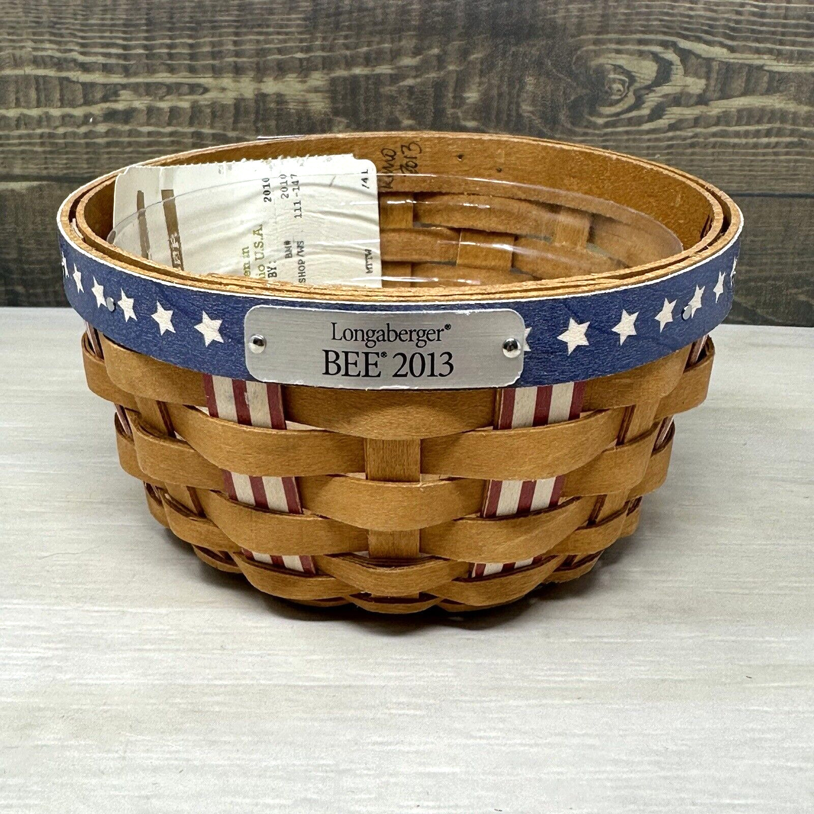 Longaberger 2013 Bee Basket and Protector Stars and Stripes