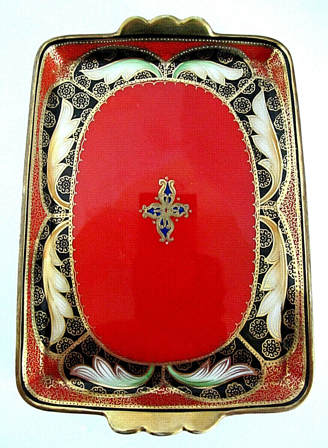 Vintage Imari Style Meito China Hand Painted Asian Trinket Tray ~ 7\