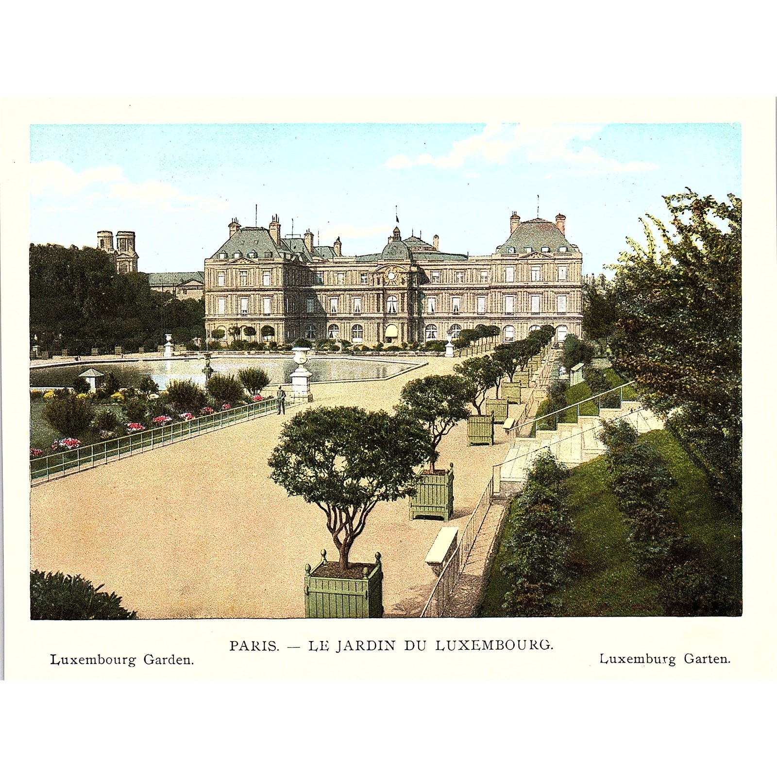 Luxembourg Garden Le Jardin Du Luxembourg c1920 Paris French Photo Print SAG8-9