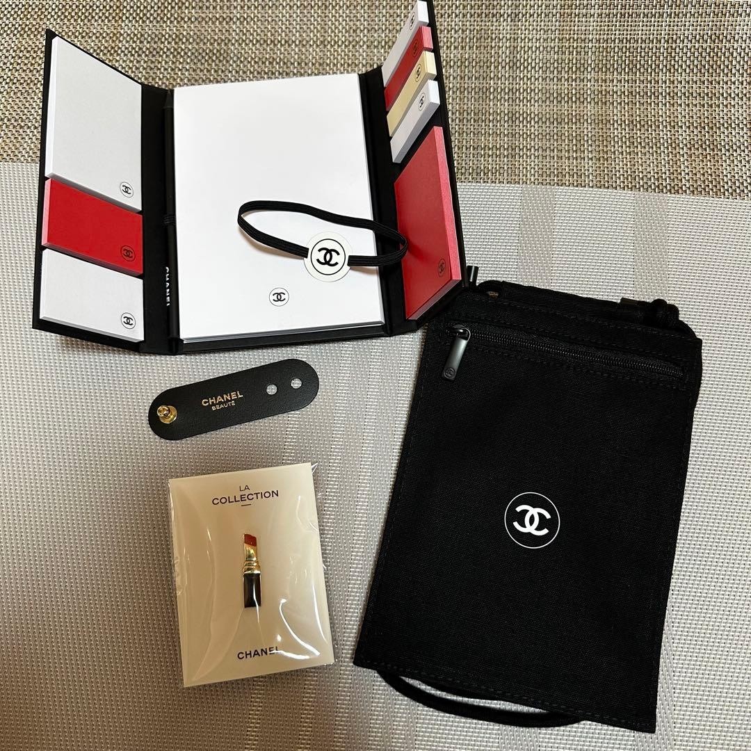 CHANEL Novelty Set Passport Holder LA COLLECTION Sticky Note Unused Limited