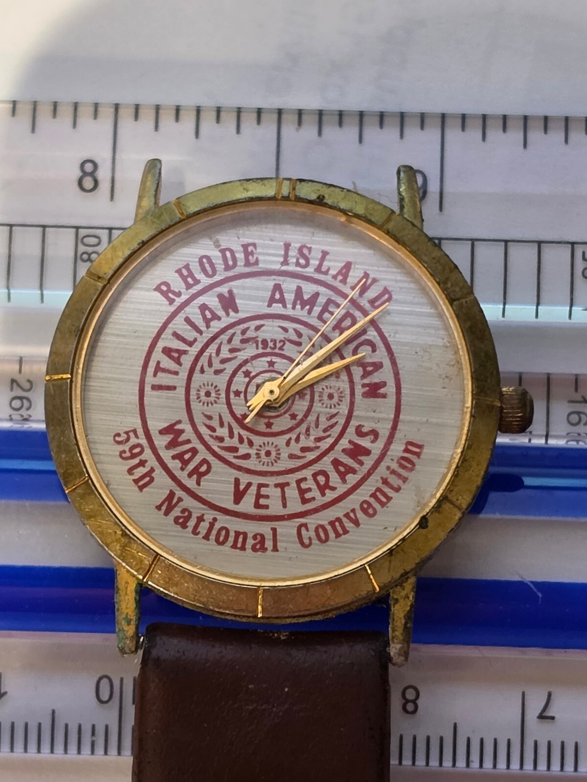 Vintage Italian American War Veterans 59th National Convention Watch Working Vintage Italian American War Veterans 59th National Convention Watch Working