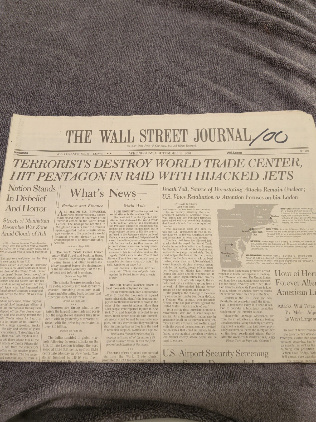 Wall Street Journal Sep 12, 2001, \