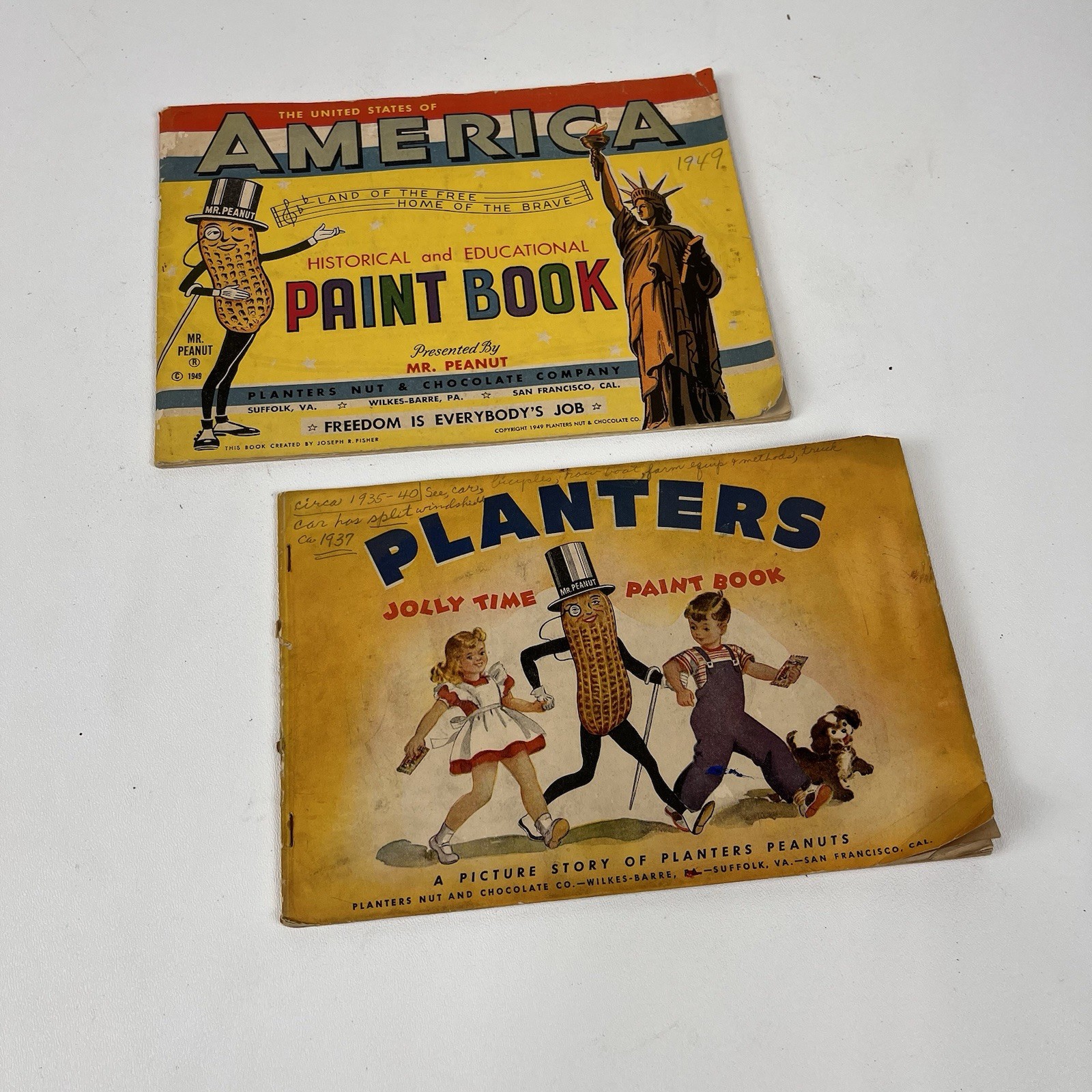 Planters Peanuts Jolly Time Paint Book America Historical And Educational USA