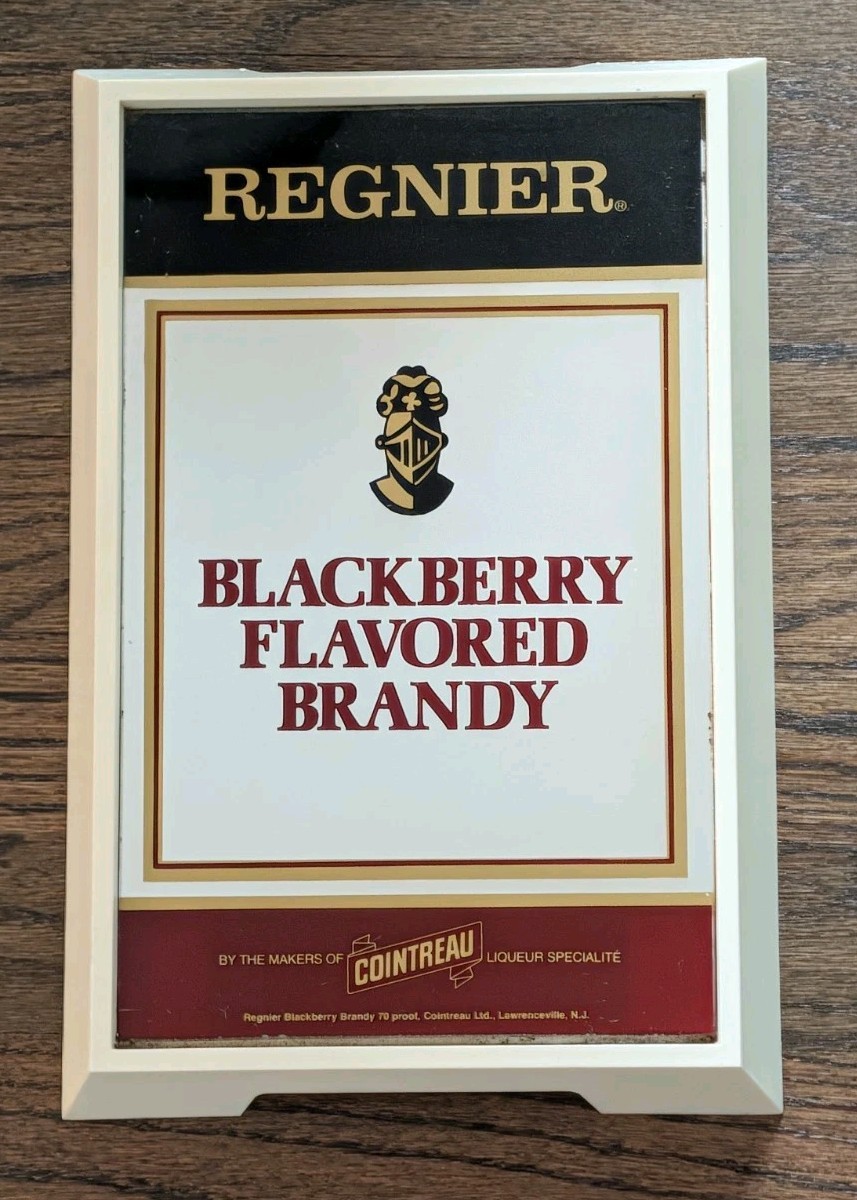 Vintage Regnier Blackberry Brandy Bar Mirror Sign