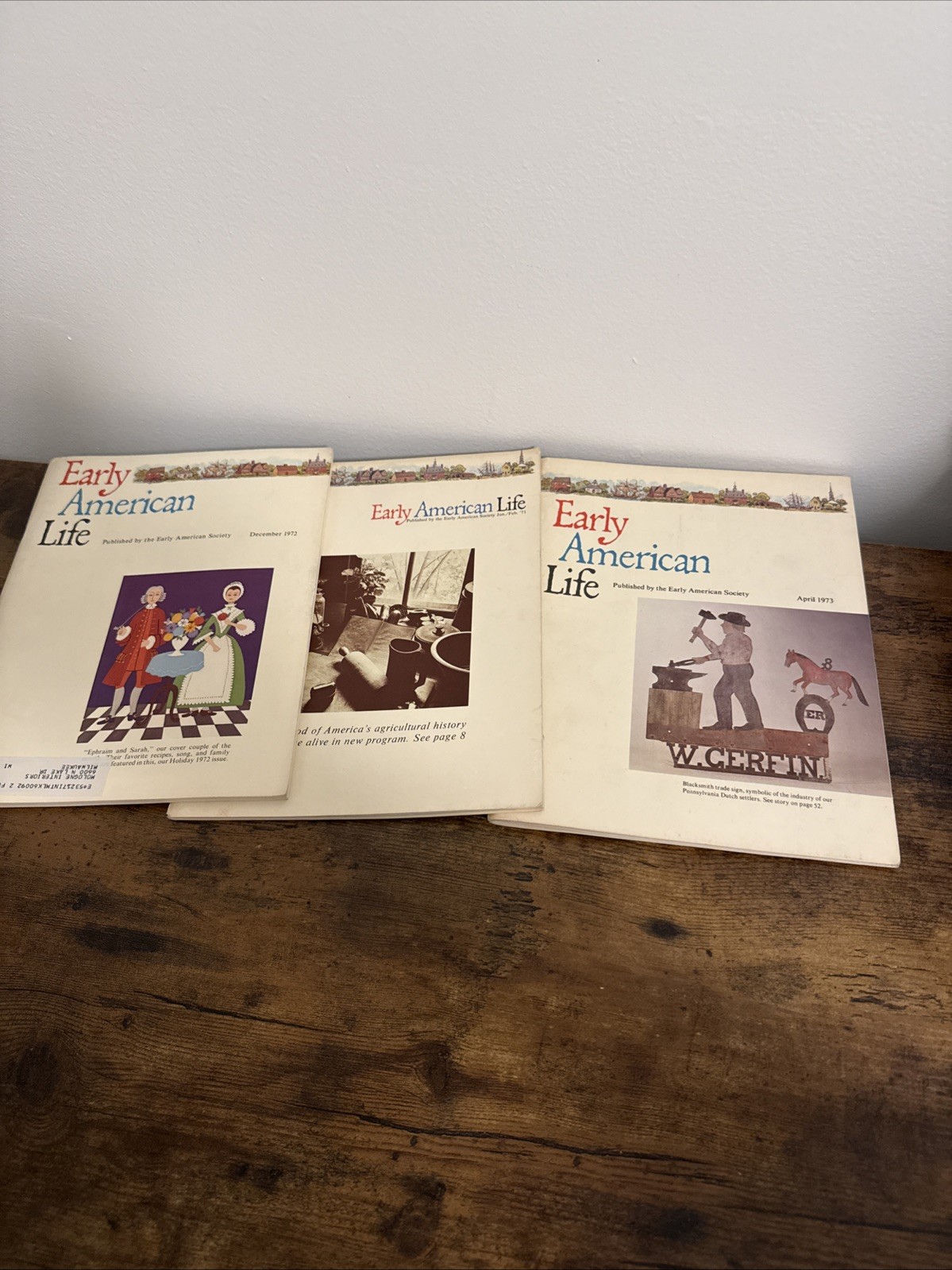 Early American Life Vintage Magazine LOT Three Issues 1970s Antiques Primitives