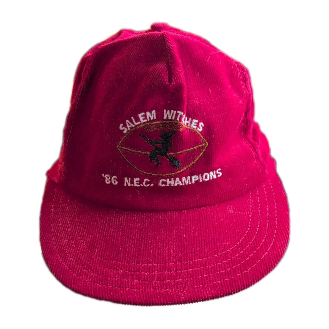 Vintage Salem Witches High School 1986 N.E.C. Champions Hat Made In USA OSFA Vintage Salem Witches High School 1986 N.E.C. Champions Hat Made In USA OSFA