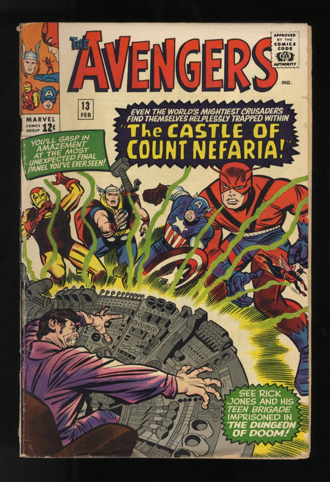 Avengers #13 GD/VG 3.0 1st Appearance Count Nefaria Jack Kirby Marvel 1965