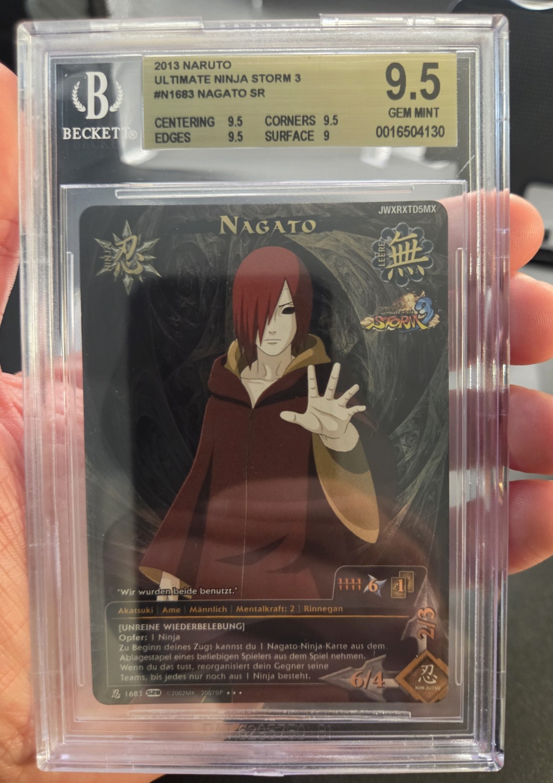 2013 Nagato N-1683 BGS 9.5 Gem Mint Naruto CCG Ultimate Ninja Storm 3 German