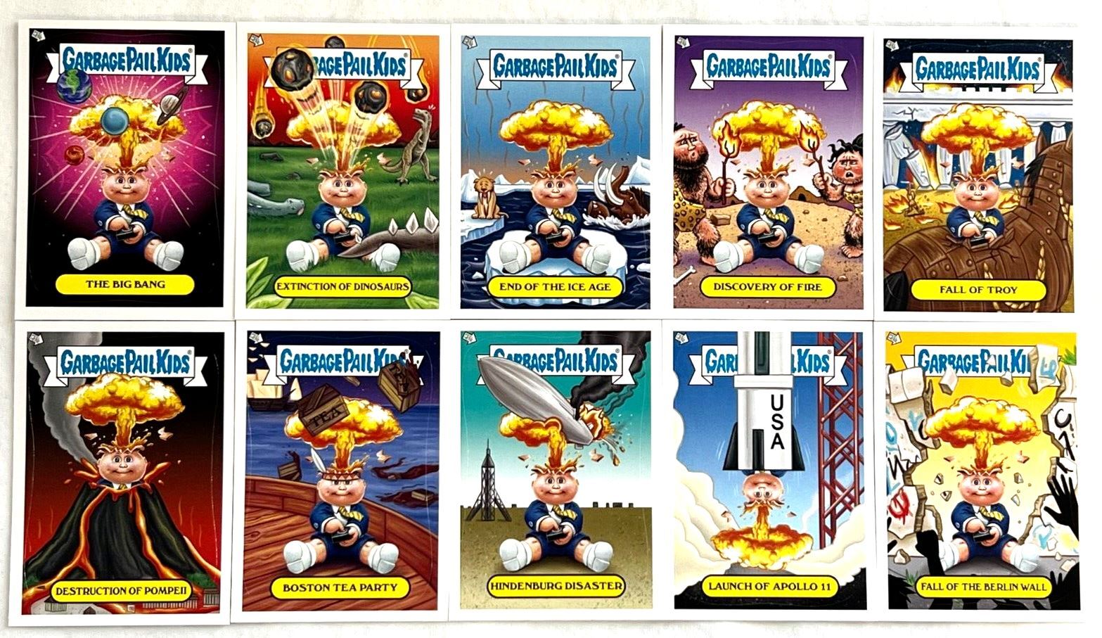 2012 Garbage Pail Kids BNS1 Brand New Series 1 Adam Bomb Through History Set GPK