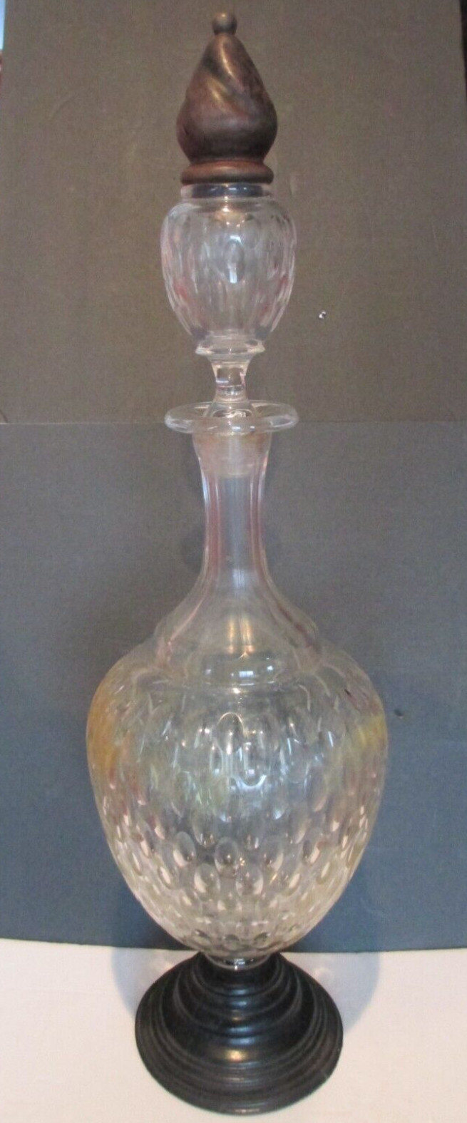 MONUMENTAL ANTIQUE APOTHECARY BOTTLE DRUGGIST Glass CUT CRYSTAL PHARMACY JAR