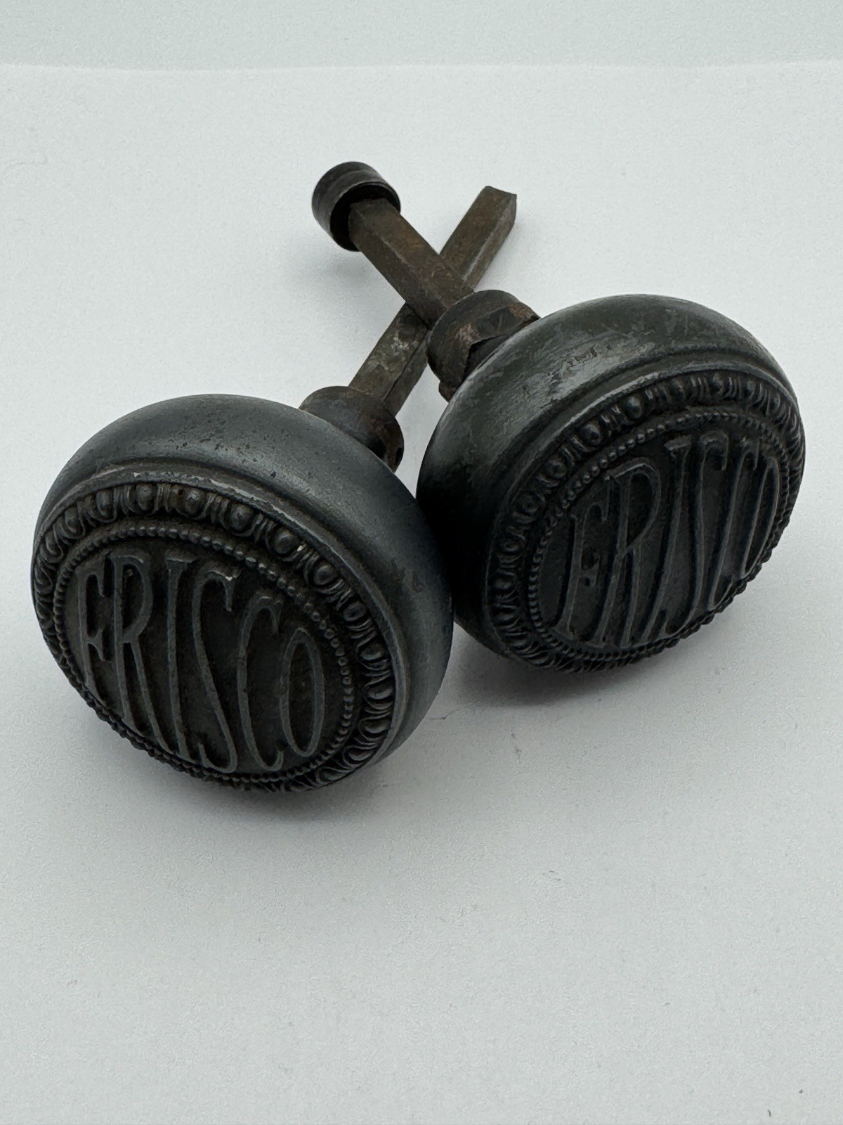 Vintage Frisco Railroad Lines Door Knobs