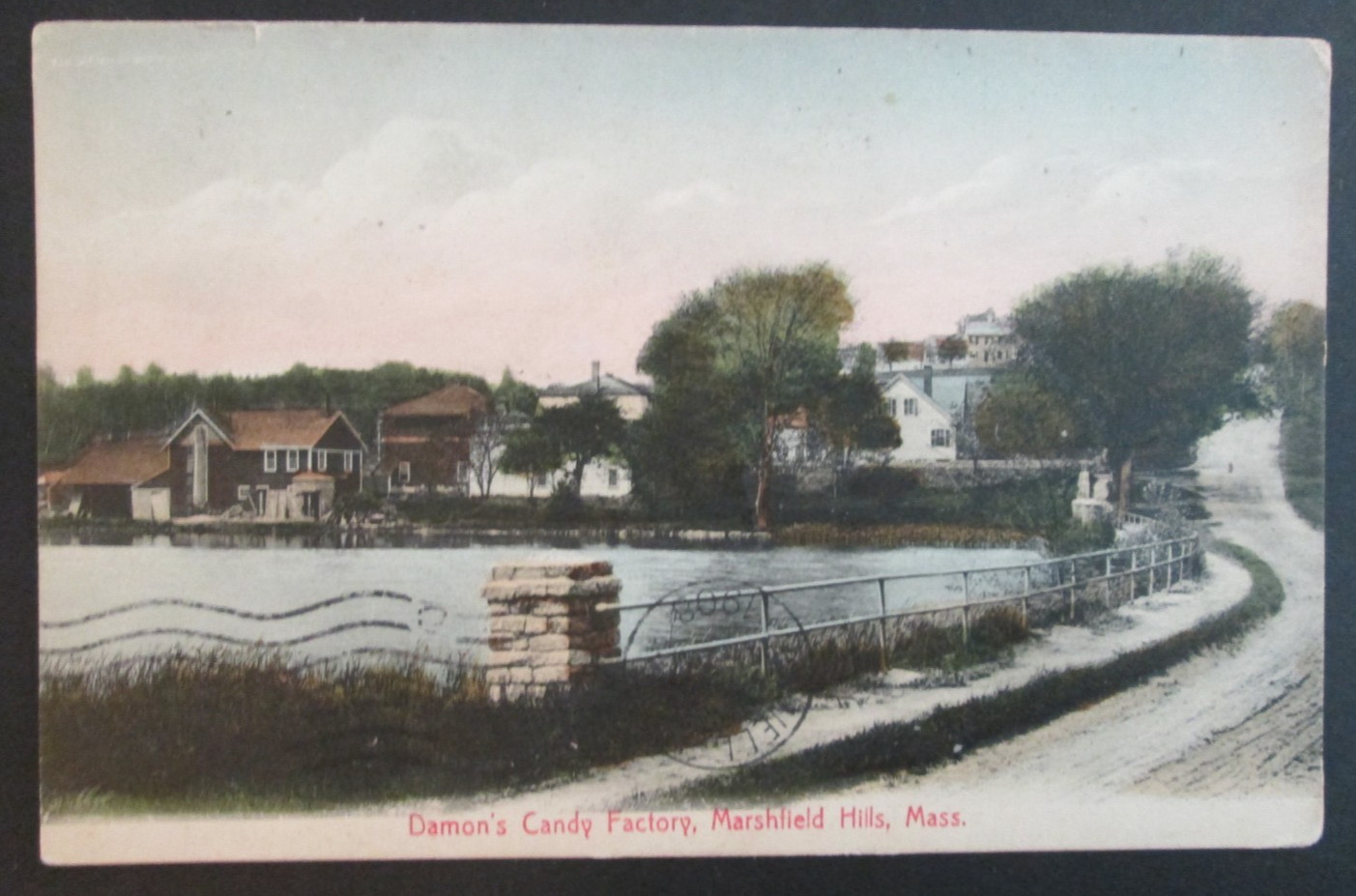 Damon\'s Candy Factory Marshfield Hills MA Posted DB Postcard