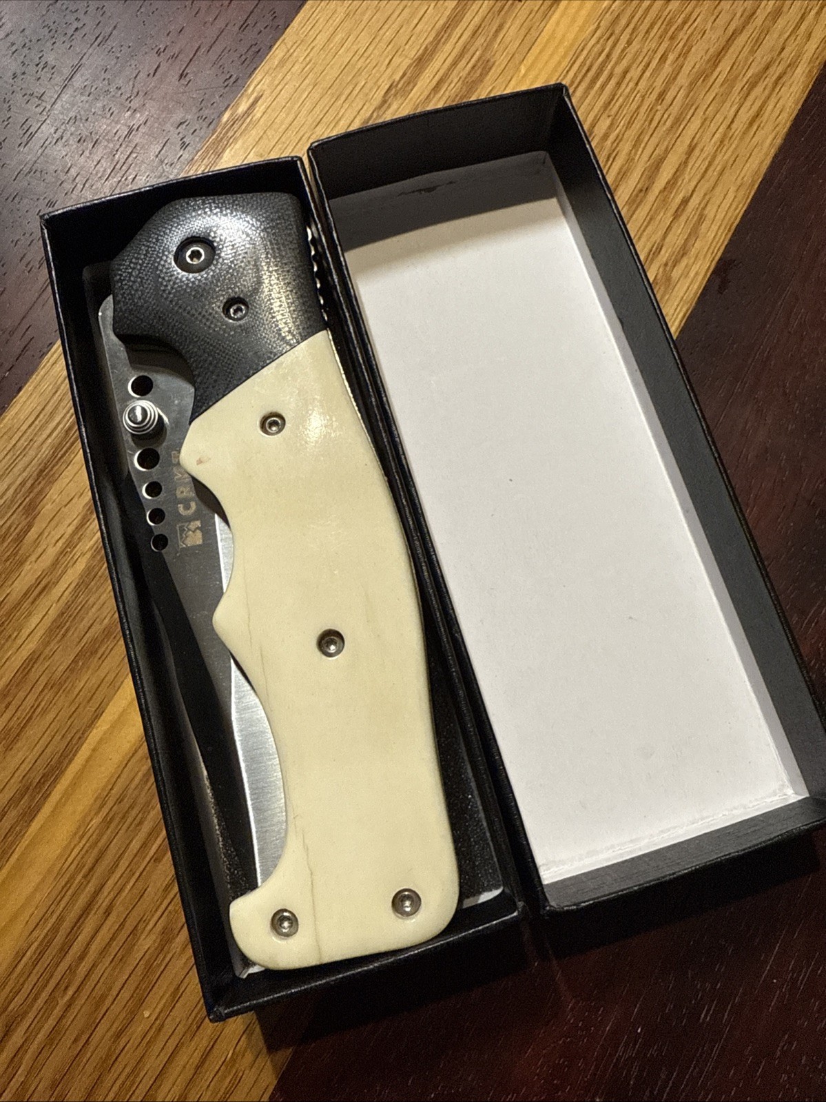 CRKT The Natural 2 Spring Assisted Knife White Bone & G10 7085