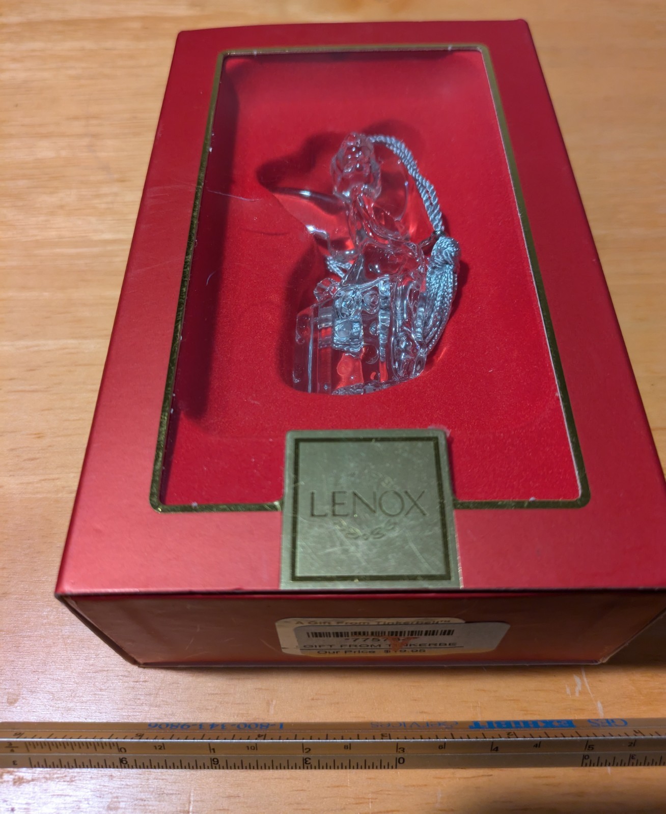 Lenox A Gift From Tinker Bell Walt Disney Crystal Christmas Ornament In Box