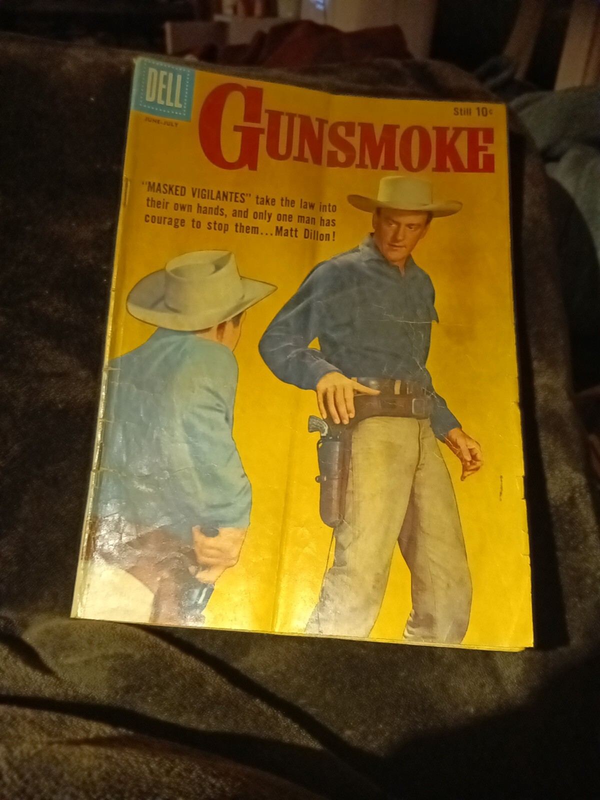 GUNSMOKE 15 WESTERN  SILVER AGE  COMIC JAMES ARNESS TV PHOTO COVER  DANDY DUNBAR