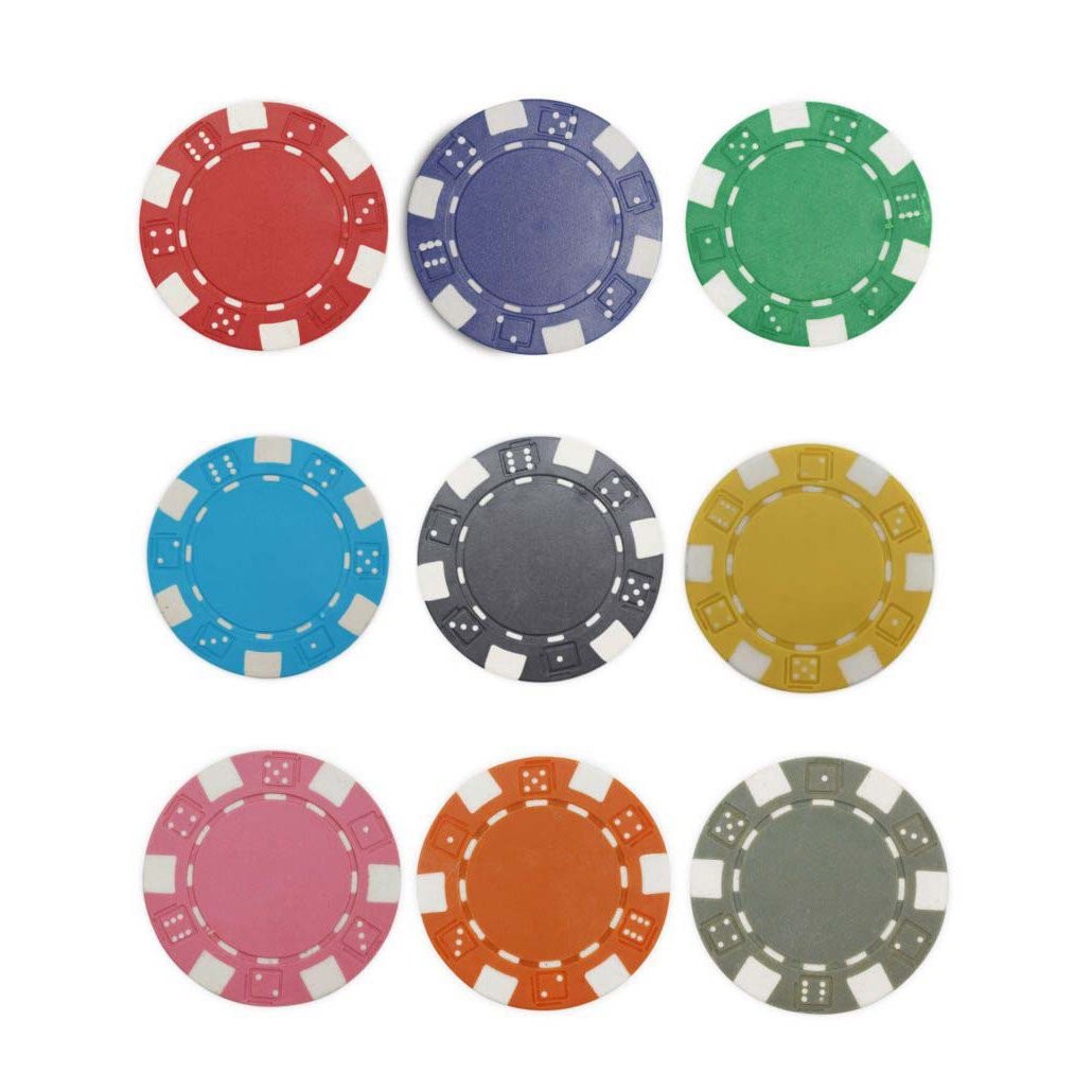 Bulk 1000 Dice Edge Poker Chips 11.5 gram - Pick Your Colors