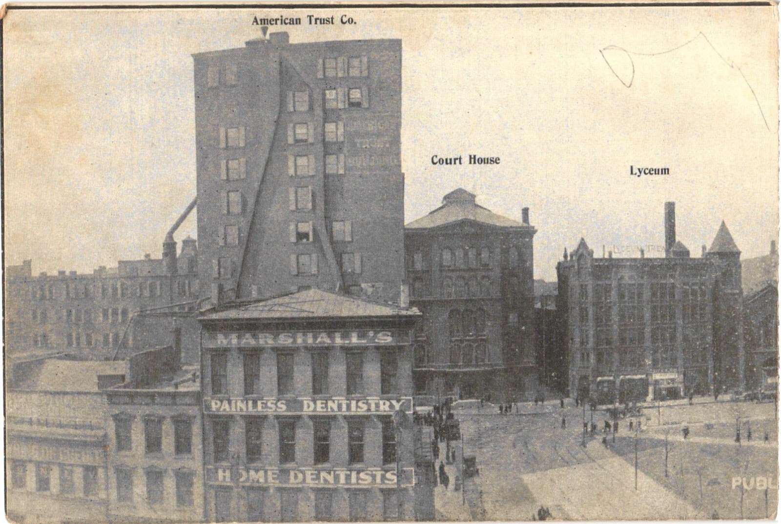Cleveland OH Public Square American Trust Co RPPC Real Photo Postcard c1905
