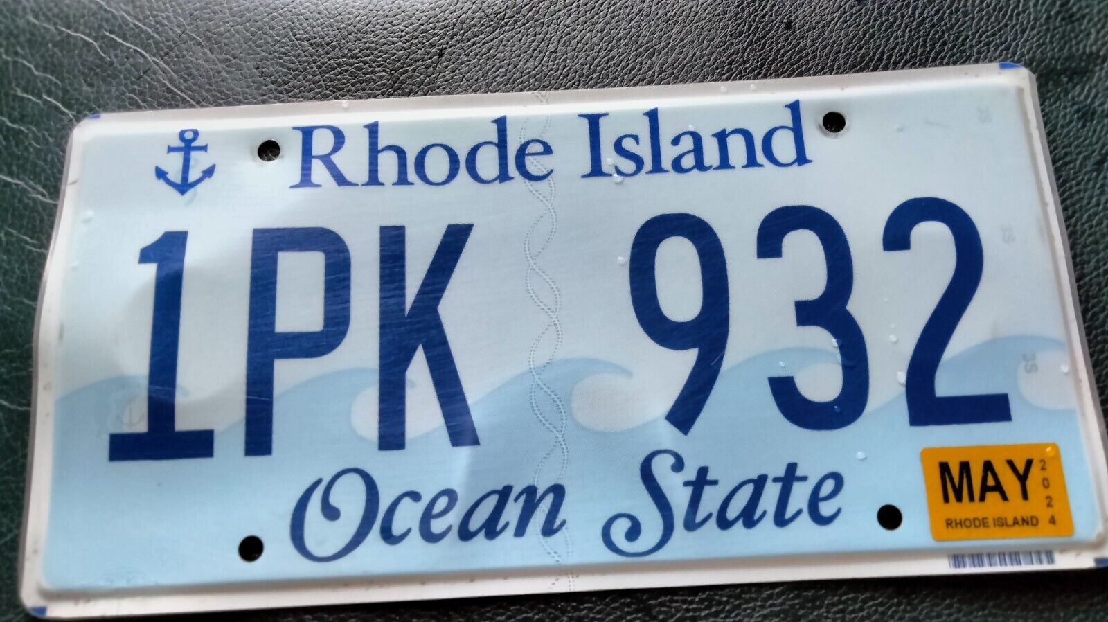 Rhode Island license plate # 1PK 932 - Ocean State