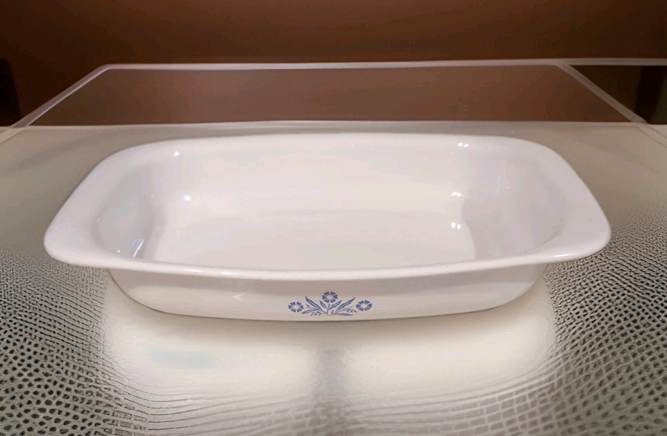 Vntg 60's Corning Ware P-21-B Blue Cornflower Large Roaster Lasagna Pan 15.5 x10
