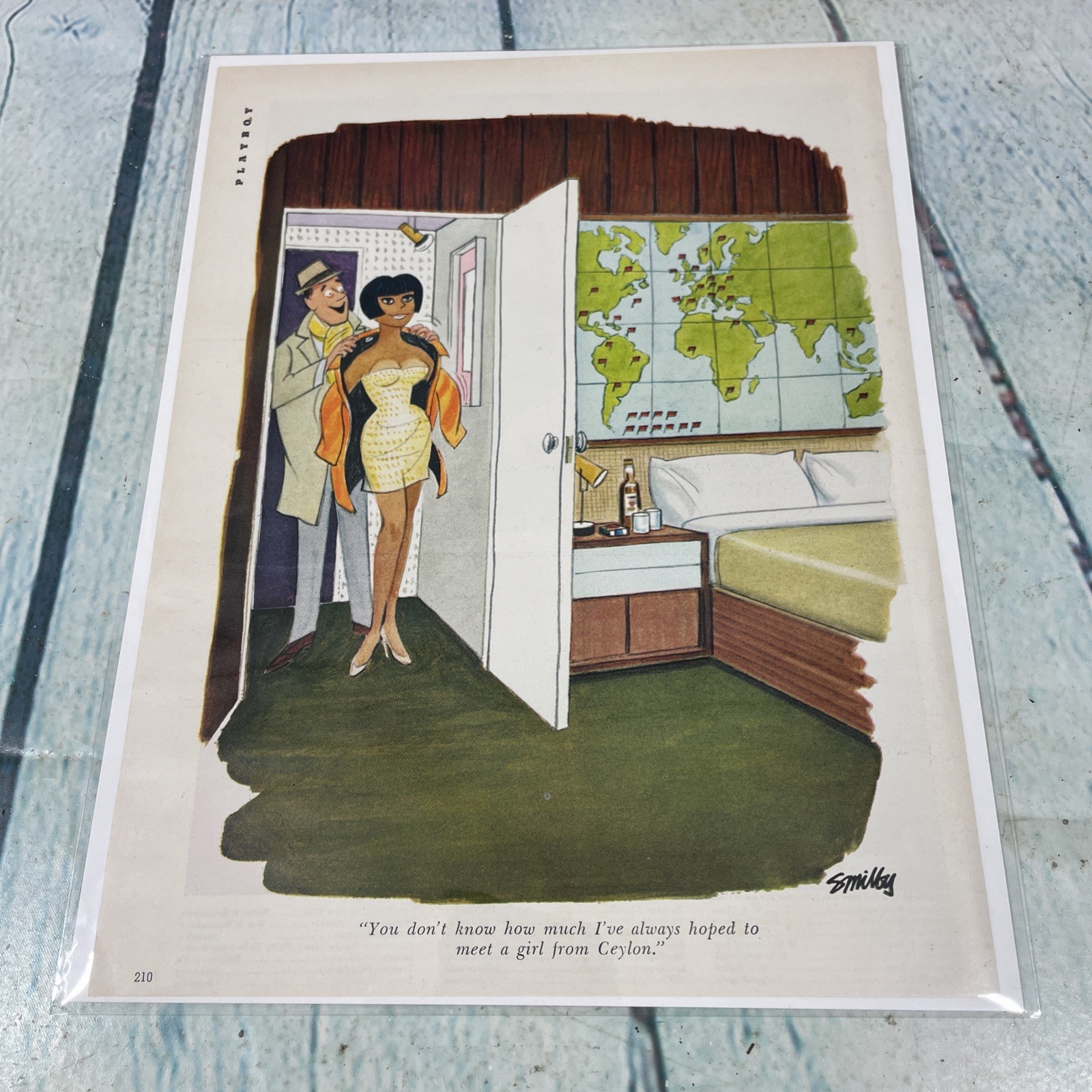 1970 Sexy Adult Cartoon Lady Ceylon Vtg Print Ad/Poster Pinup Art Magazine Page
