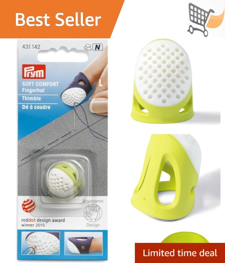 Soft Comfort Thimble Large Ergonomic Needlework Comfort Plastic Durable