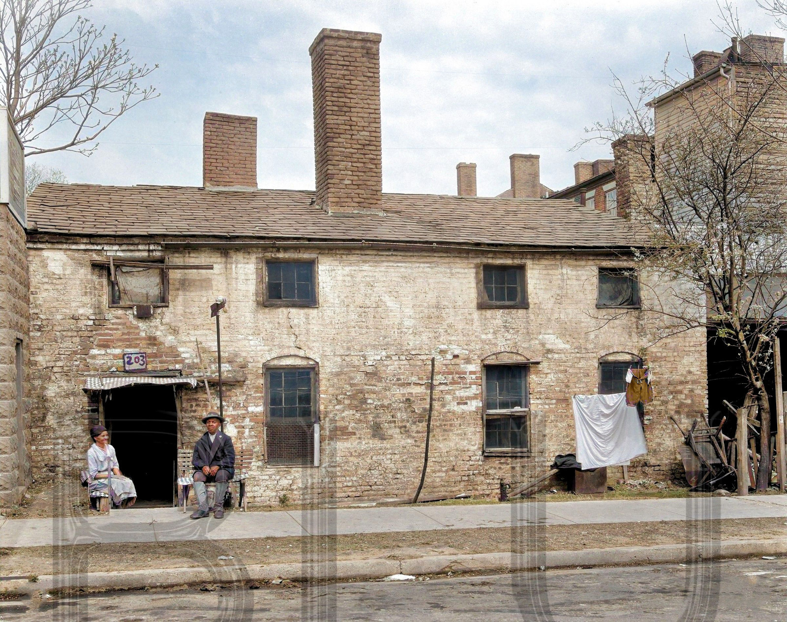 1927 Fredericksburg, Va., Tenement, 203 Charlotte St 11 x 14 1927 Fredericksburg, Va., Tenement, 203 Charlotte St 11 x 14