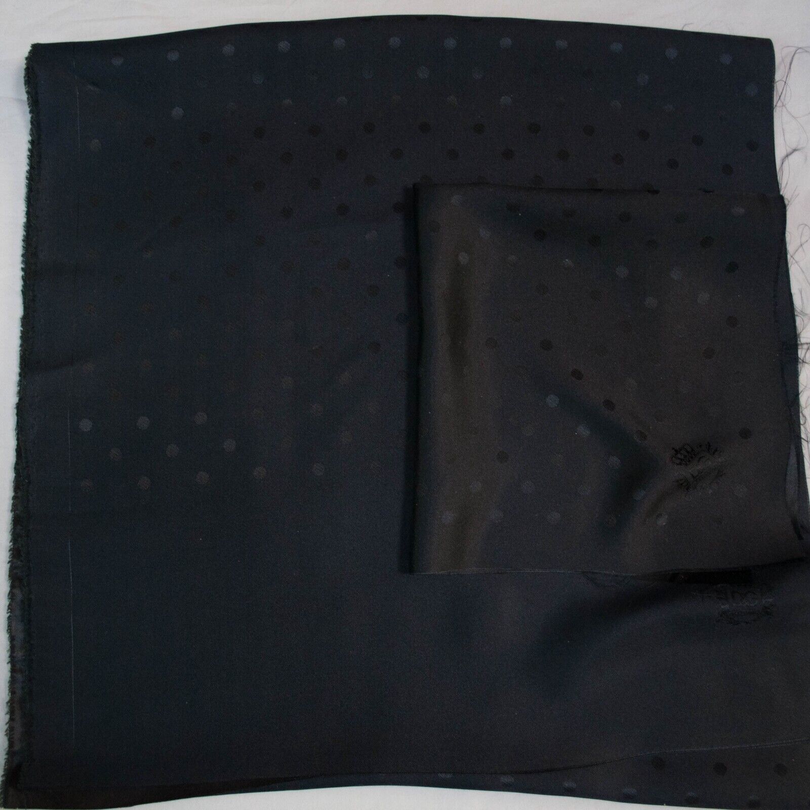Italian top designer authentic silk satin fabric Logo Dots Set  Made in Italy