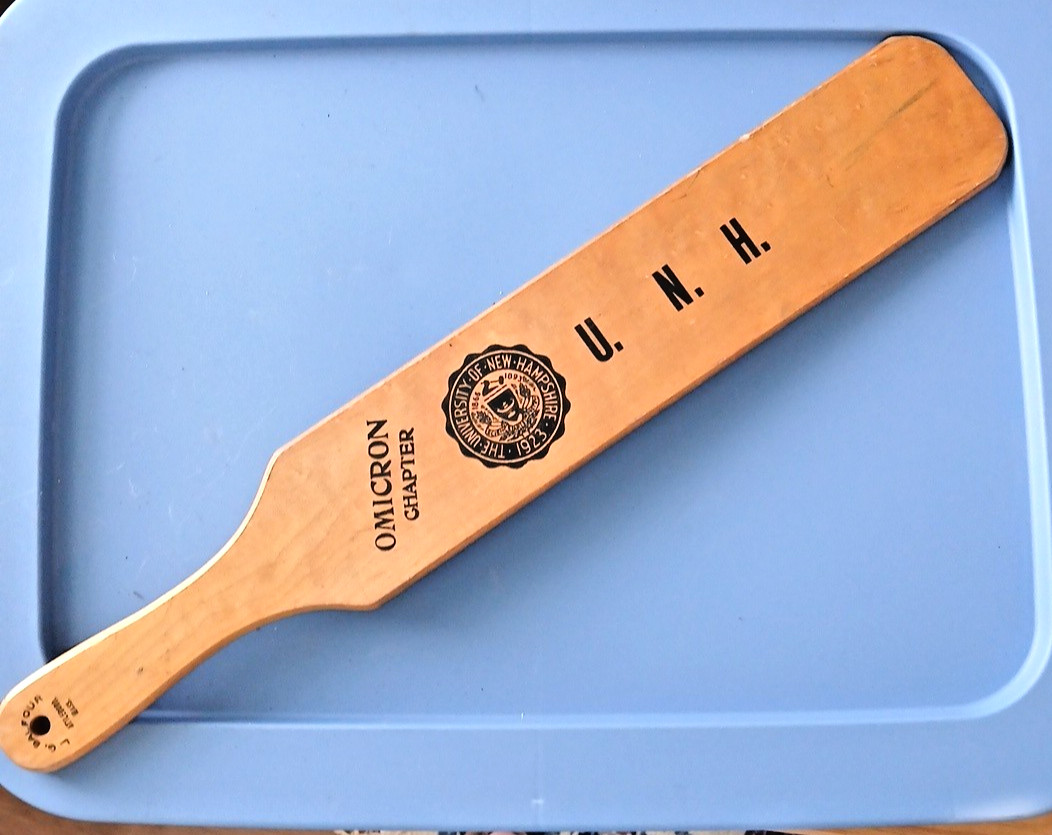 Vintage 1950s University New Hampshire Phi Alpha Omicron Wood Fraternity Paddle