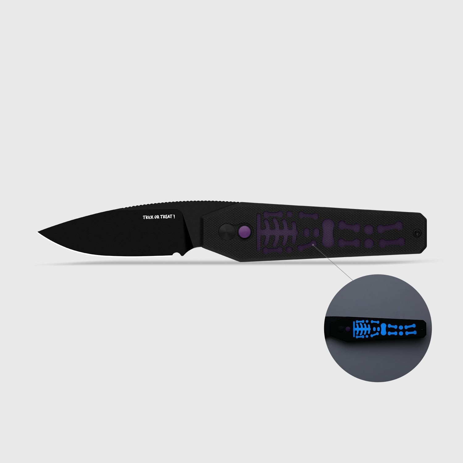 KIZER HALLOWEEN BLACK G10 TOMB V3692HW2