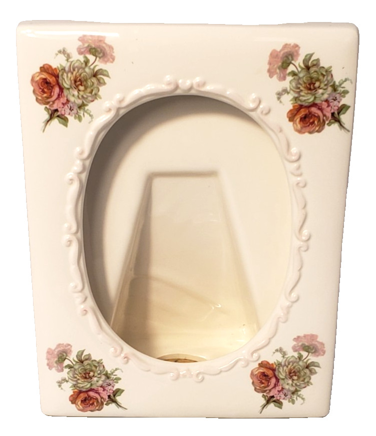 1983 Vintage Royal Crown Victoria Picture Frame Arnart Imports Porcelain Roses