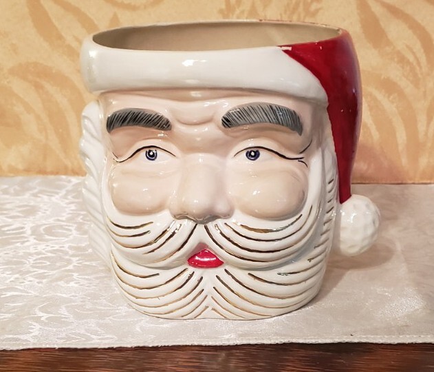 Rare Vintage Santa Bowl Nikoniko Christmas Imports Japan No Sticker Vintage MCM