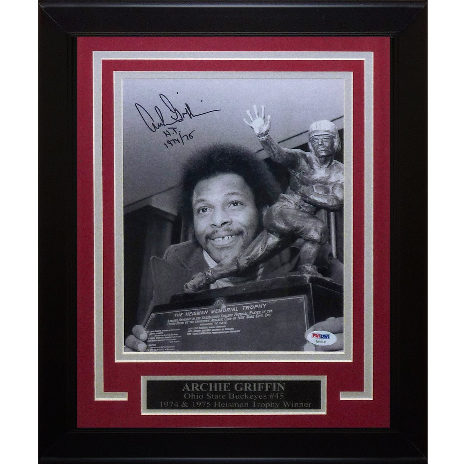 Archie Griffin Autographed Ohio State Buckeyes (Heisman Trophy) Deluxe Framed 8x Archie Griffin Autographed Ohio State Buckeyes (Heisman Trophy) Deluxe Framed 8x