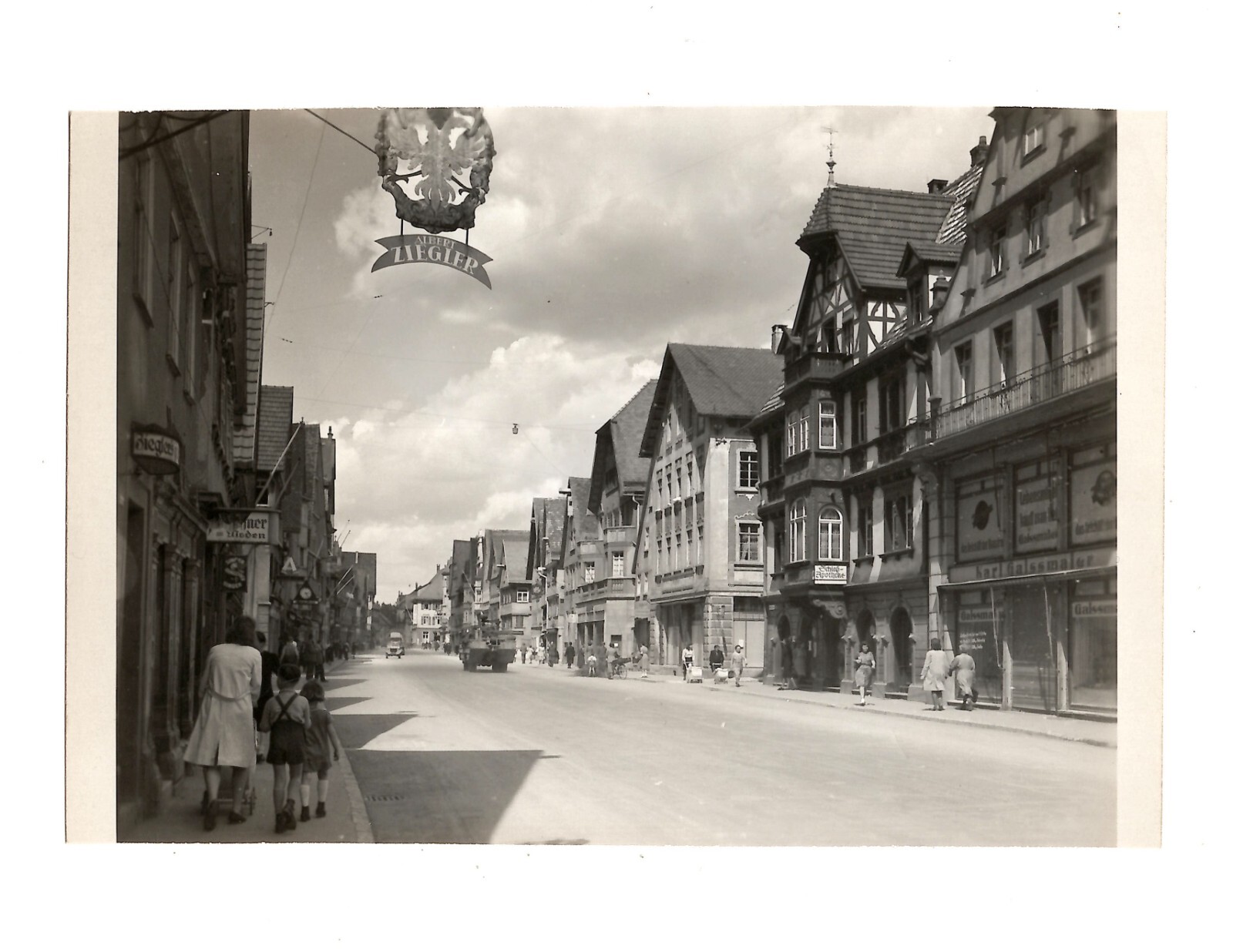 WWII (WW2) Original Photo Military Vehicles on City/Town Streets 1940s *READ*