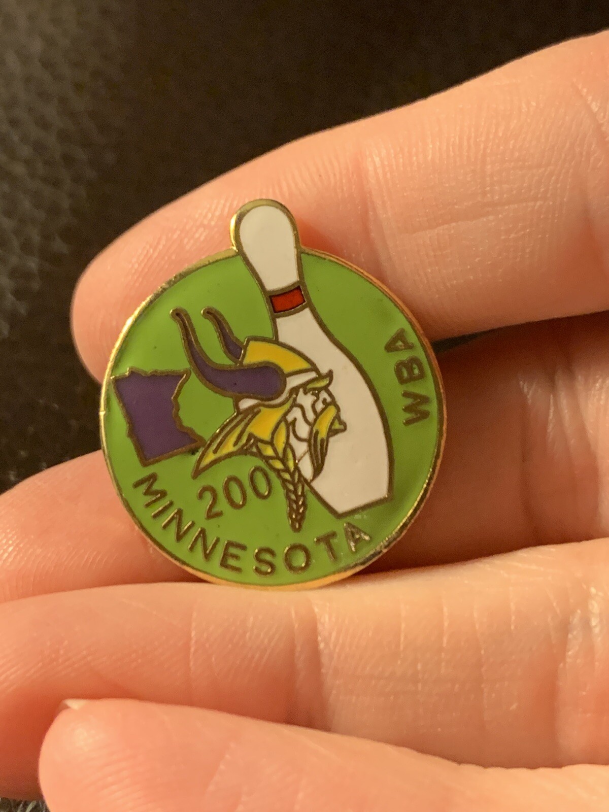 Vintage WBA Minnesota 200 Pins Gold Tone Enamel Lapel Pin (GW7)