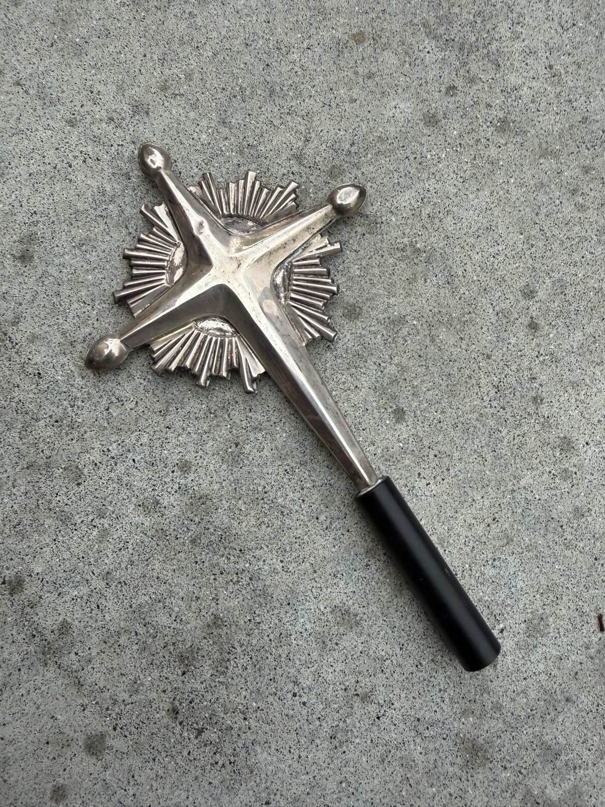 Vintage Gorham 440 Sterling Silver Starburst Cross Christmas Tree Topper Star