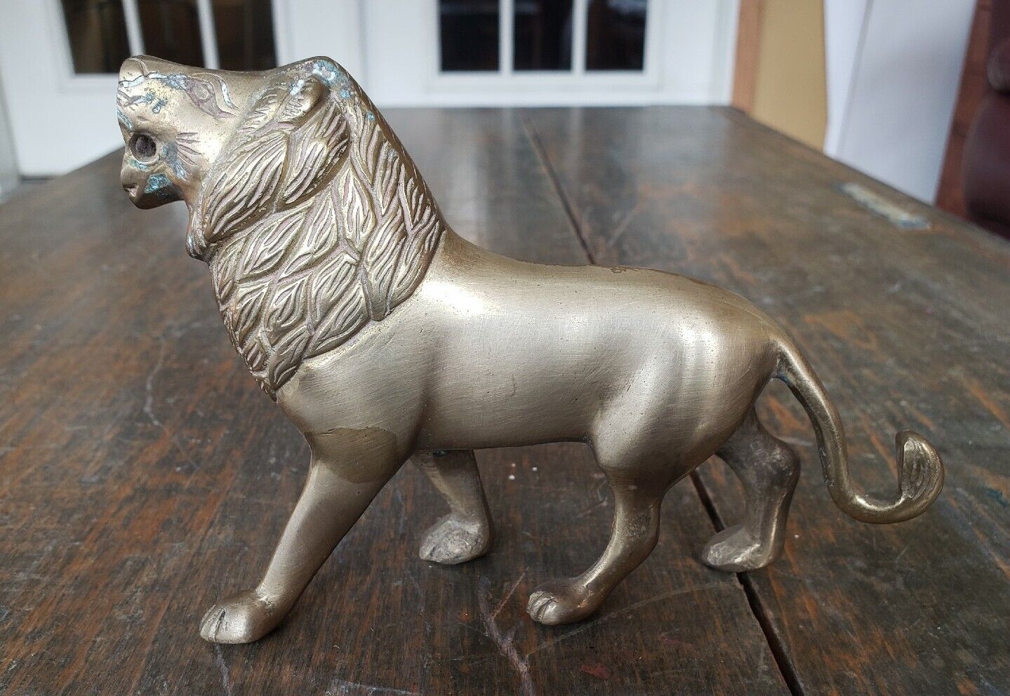 Vintage Solid Brass Lion Figurine 4\