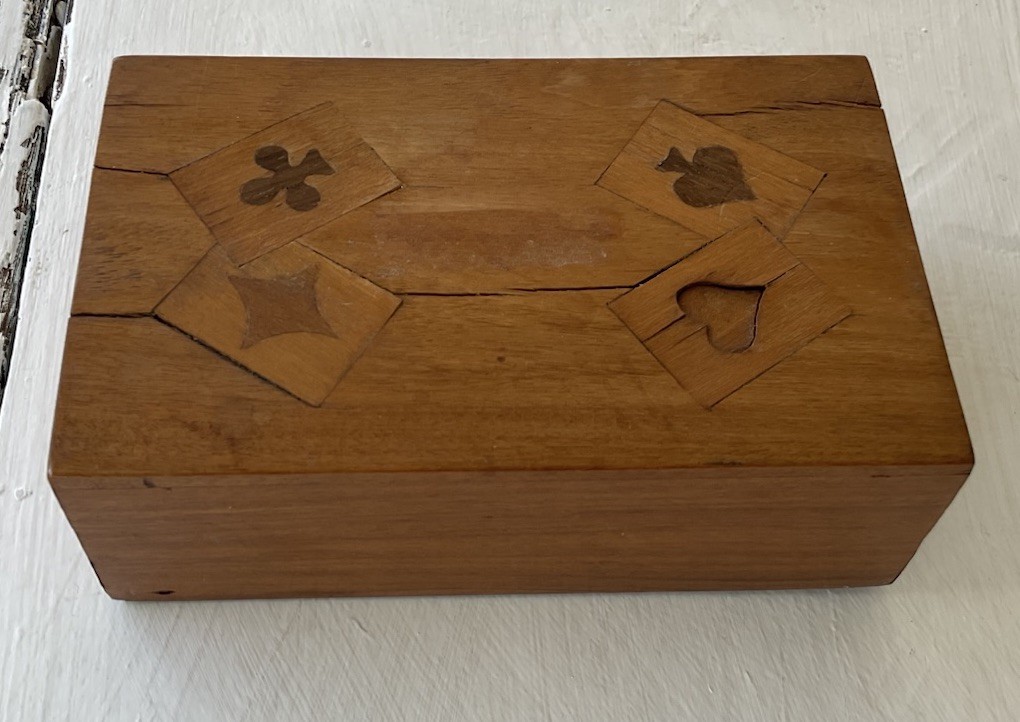 Antique wood Box For playing cards Historic San Paulo Brazil ❤️window ‘Lyceum’ Antique wood Box For playing cards Historic San Paulo Brazil ❤️window ‘Lyceum’