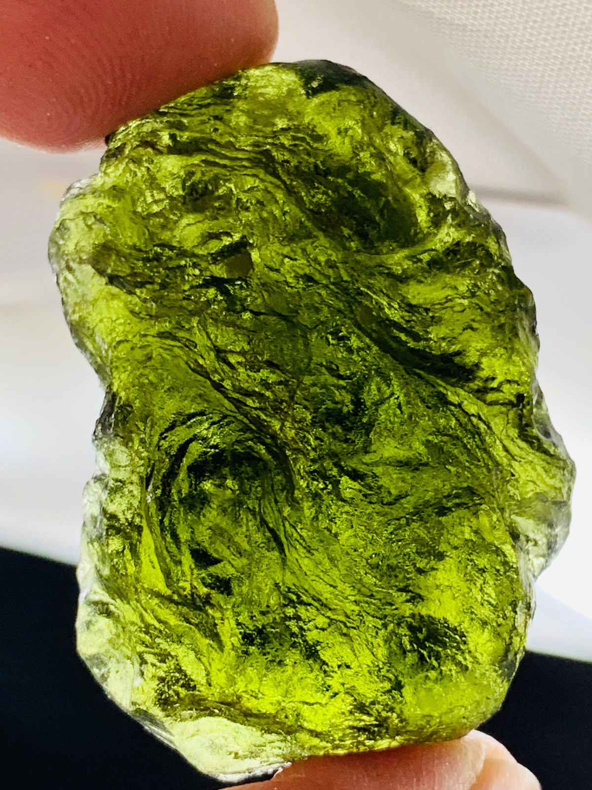 TOP Moldavite Raw Moldavite Crystal from Czech Republic PICcertificate 67CT