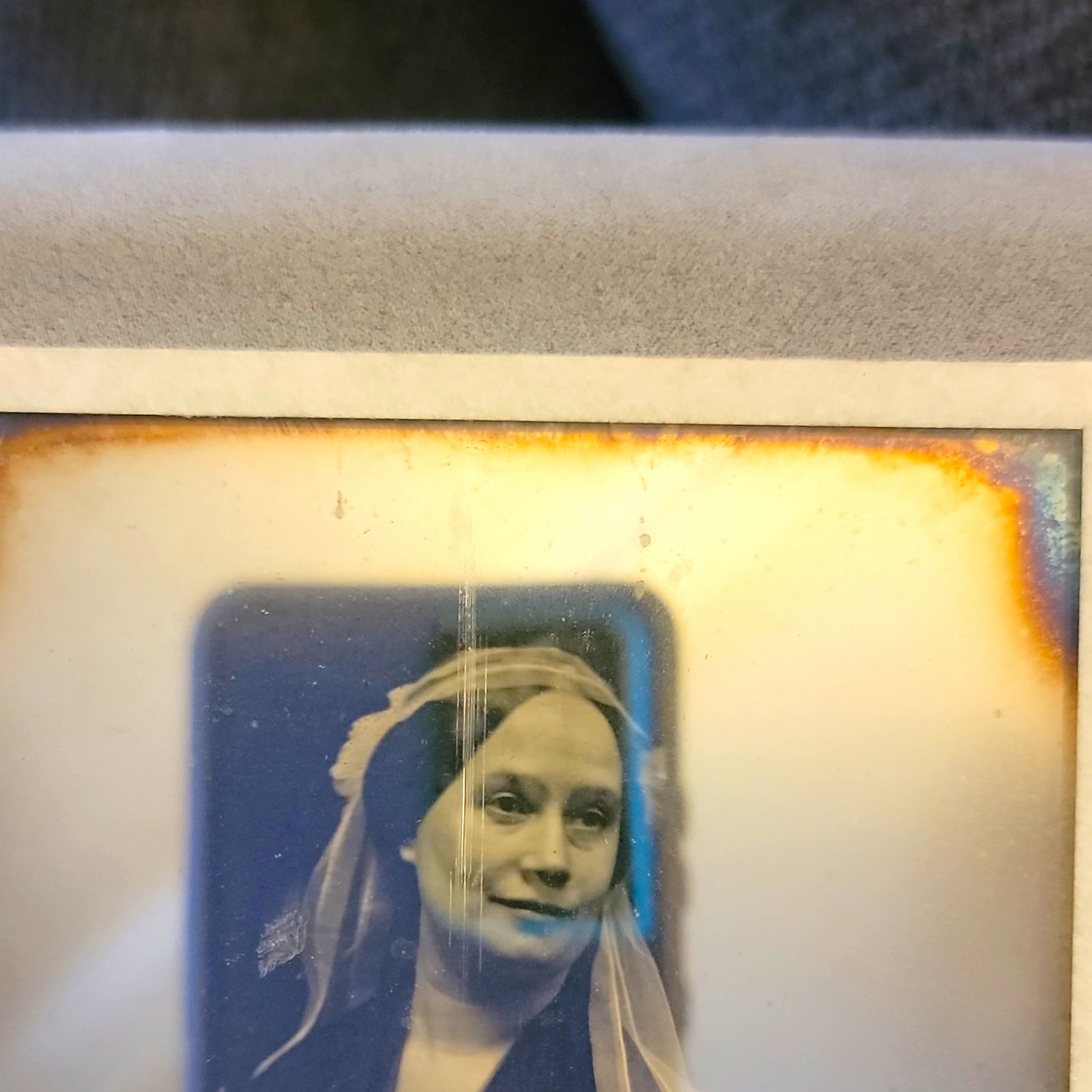Antique Historic Photo Plate Female Portrait Faint Image Sotheby’s NY Sticker