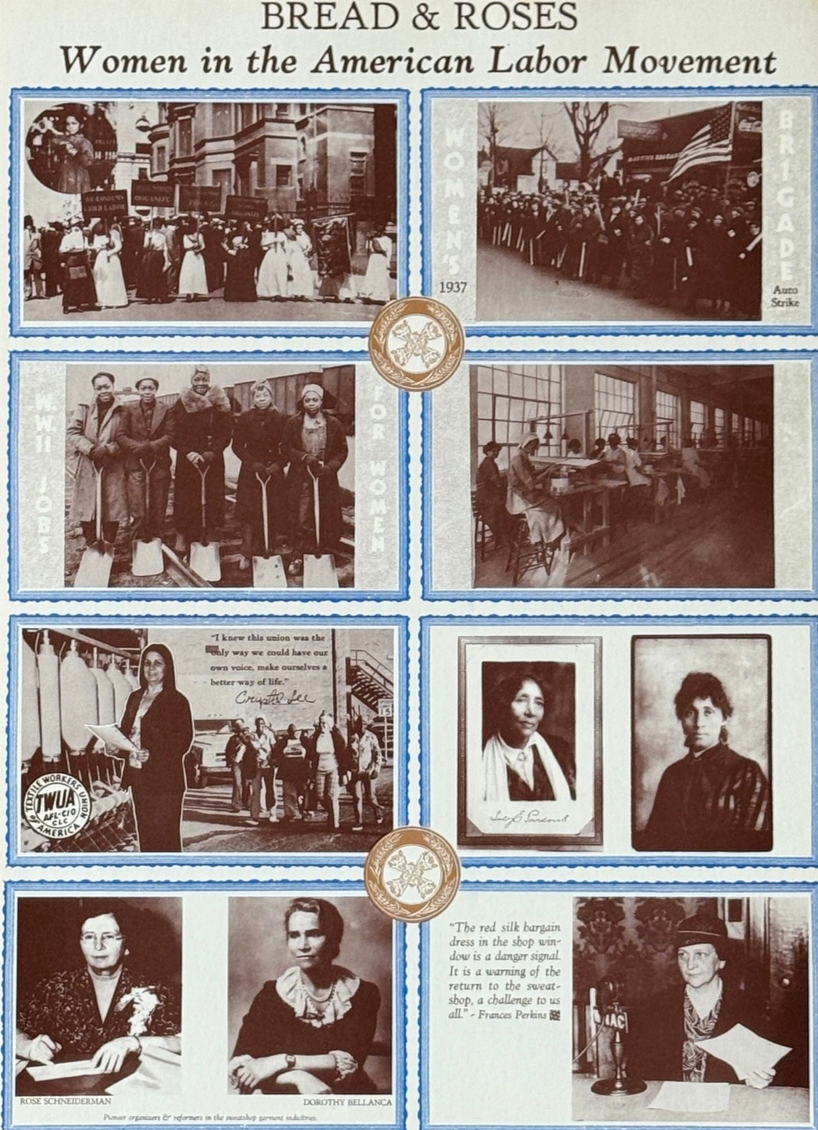 HELAINE VICTORIA PRESS / Drop title Bread & Roses Women in the American Labor