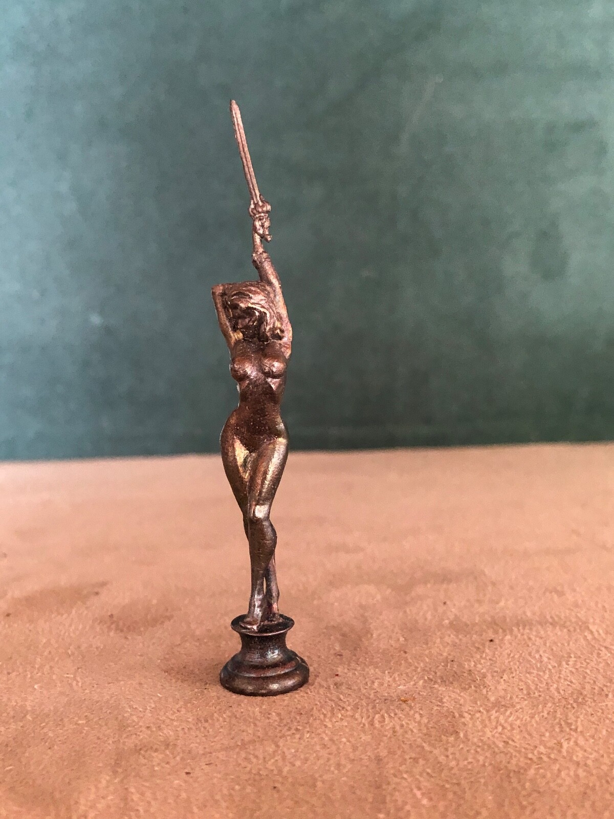 Nude With Sword Pipe Tamper, Solid Fine Pewter