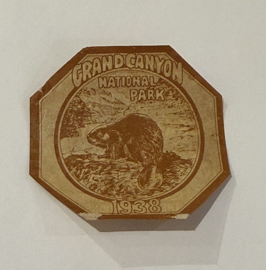 1938 GRAND CANYON National Park Window Auto Season PASS PERMIT RARE