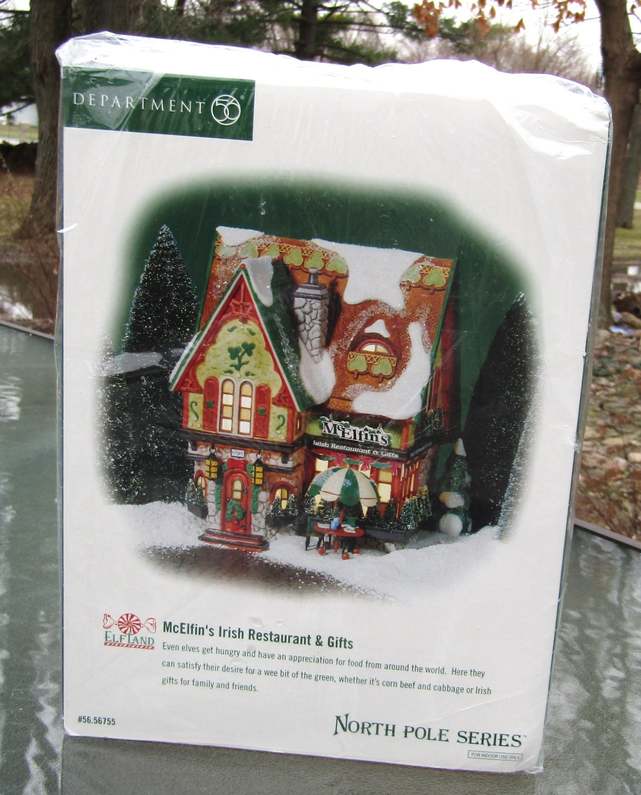 2002 Department 56 North Pole Series 56.56755 MCELFIN'S IRISH RESTAURANT & GIFTS