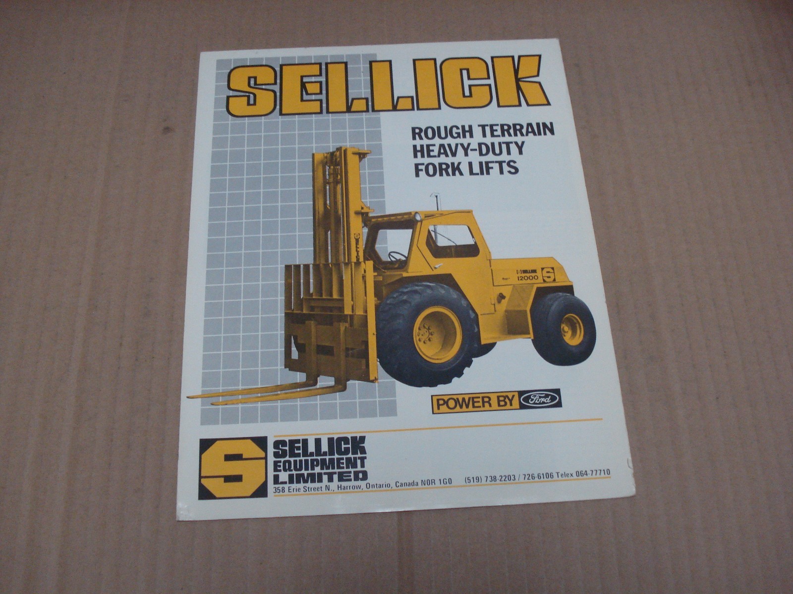 Sellick Rough Terrain Heavy-Duty Fork Lifts Brochure Sellick Rough Terrain Heavy-Duty Fork Lifts Brochure